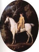 George Stubbs Self-Portrait on a White Hunter china oil painting artist